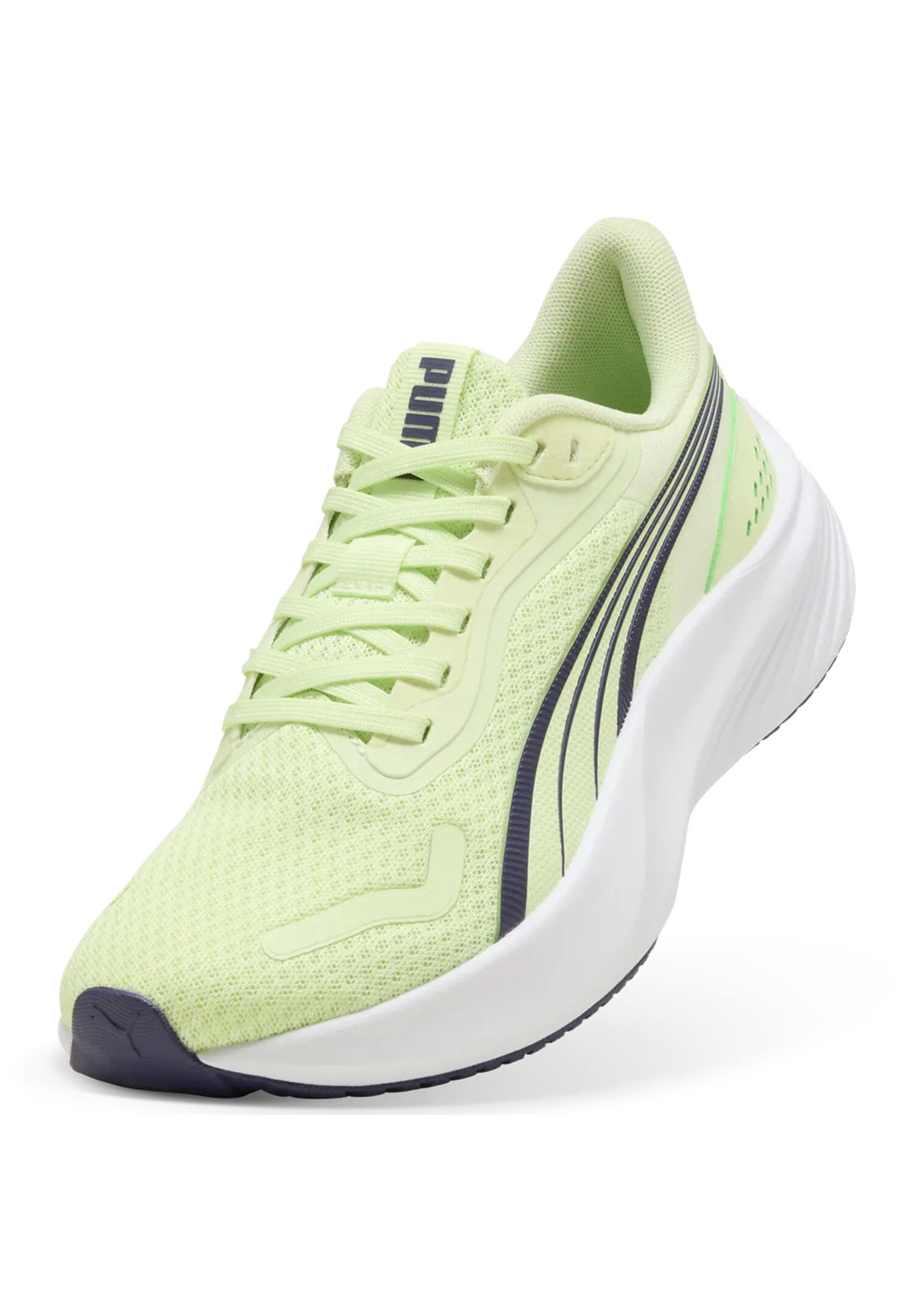 PUMA Pounce Lite Jr kids indoor trainers 401512 12 Apple spritz deep plum white 5/7