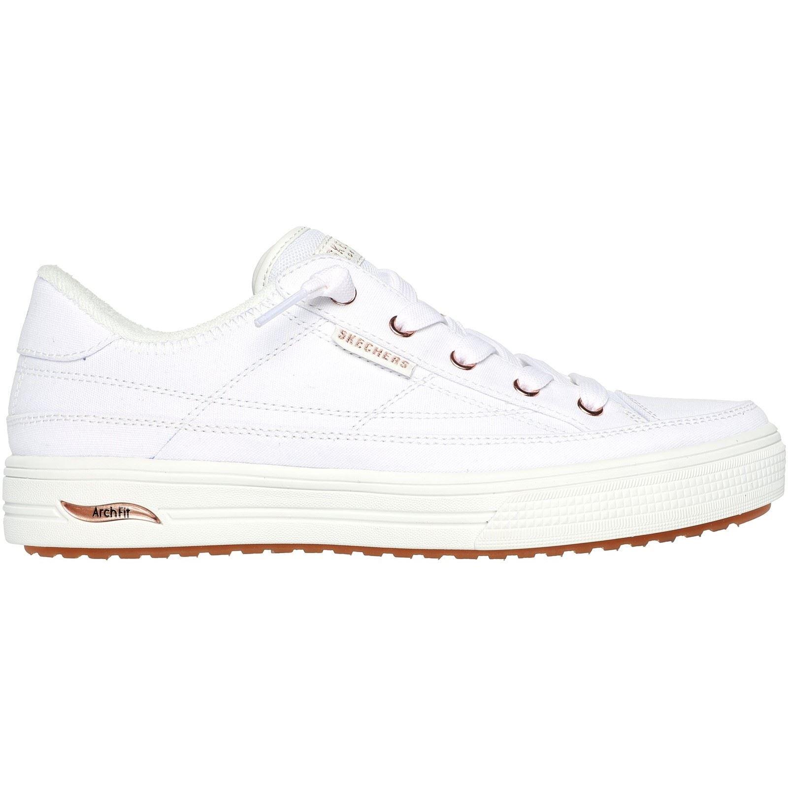 Sapatilhas Skechers Mulher Arch Fit Arcade - Meet Ya There Branco 5/5