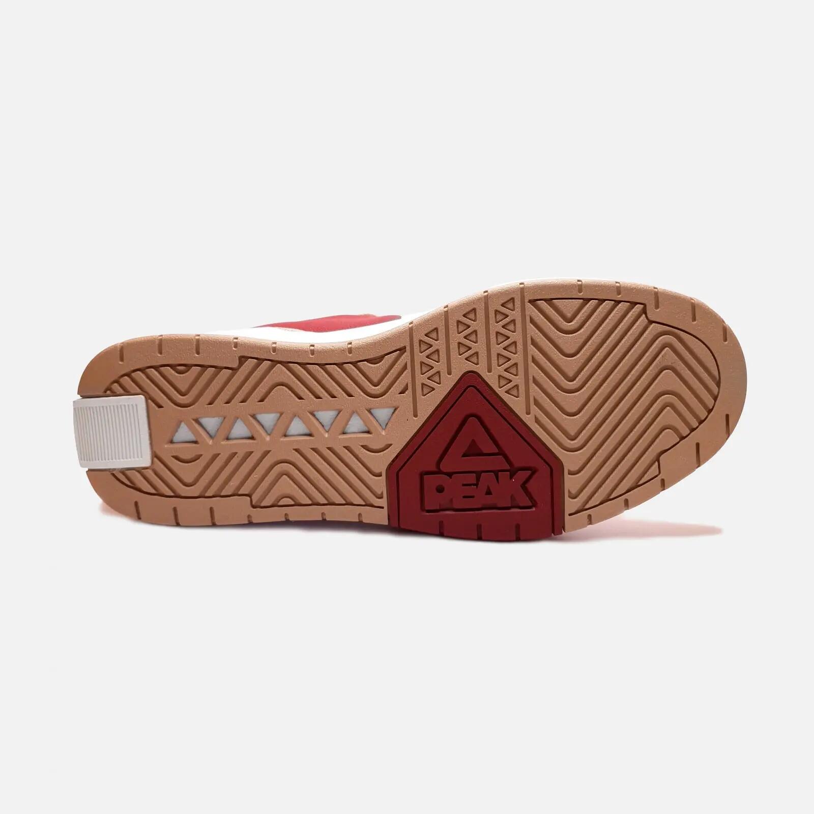 Pantofi sport Peak Skateboards barbati alb/rosu 3/4