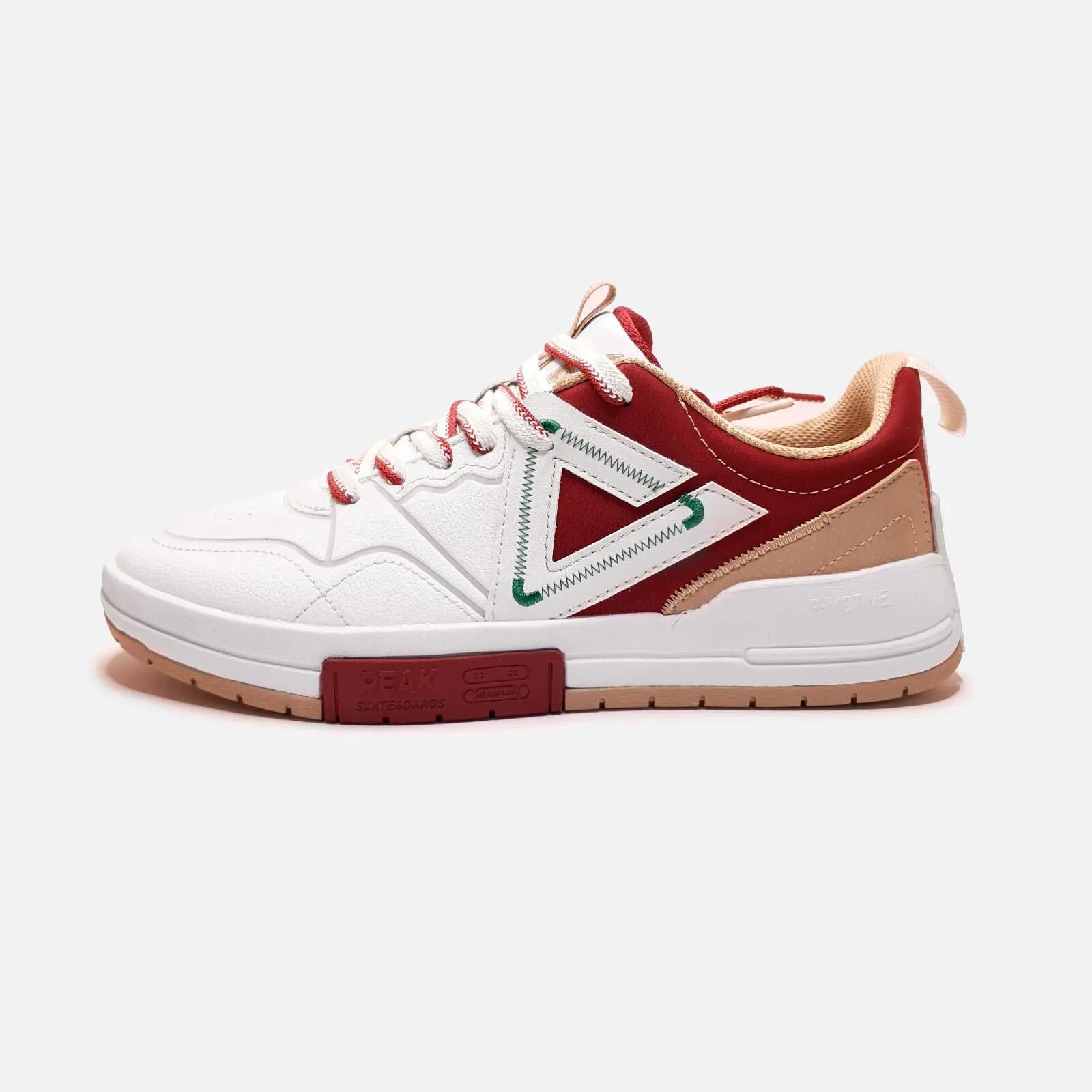 Pantofi sport Peak Skateboards barbati alb/rosu 2/4