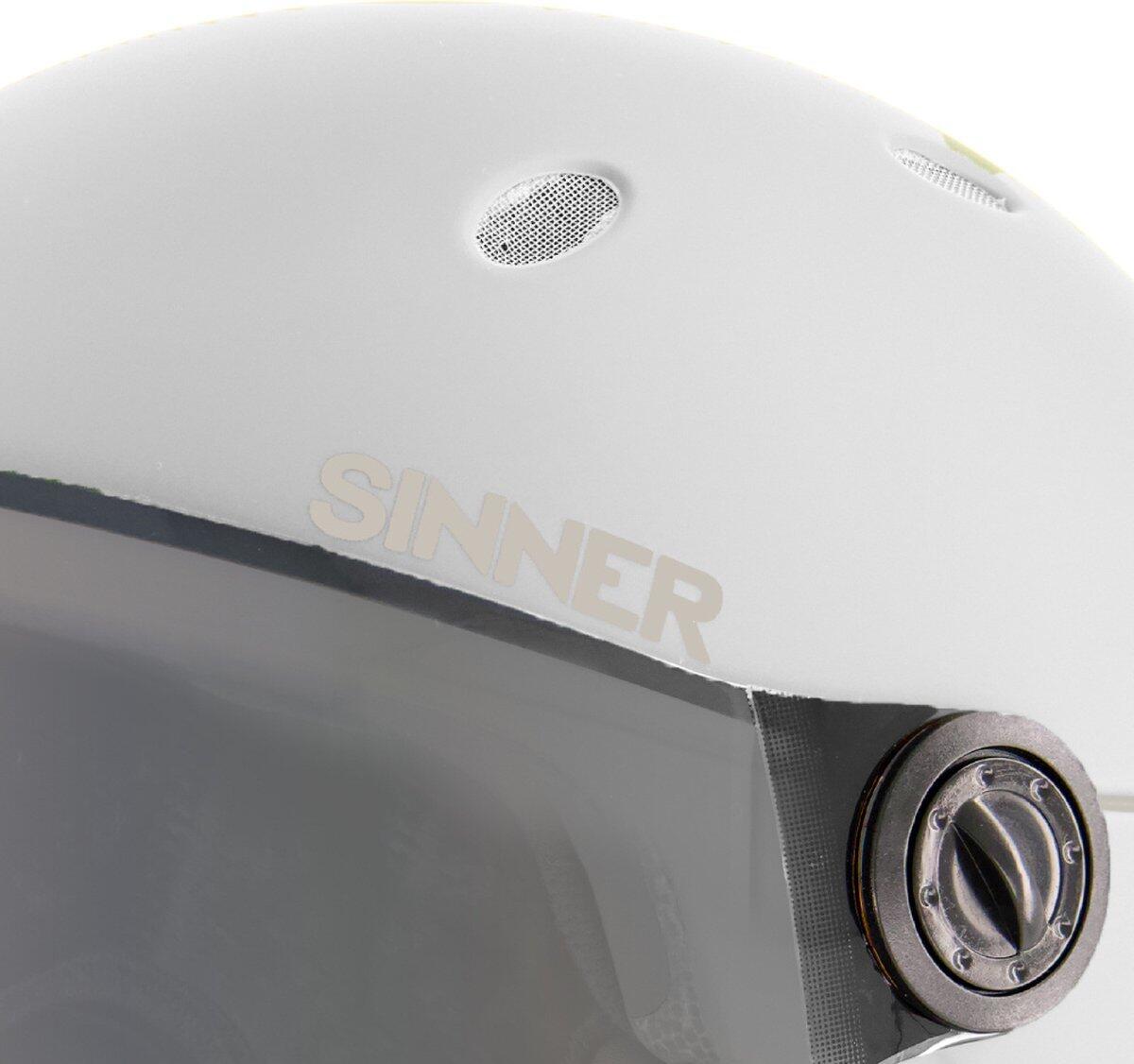 Casque de ski SINNER TITAN VISOR TRANSL+ - Mat Blanc 3/4