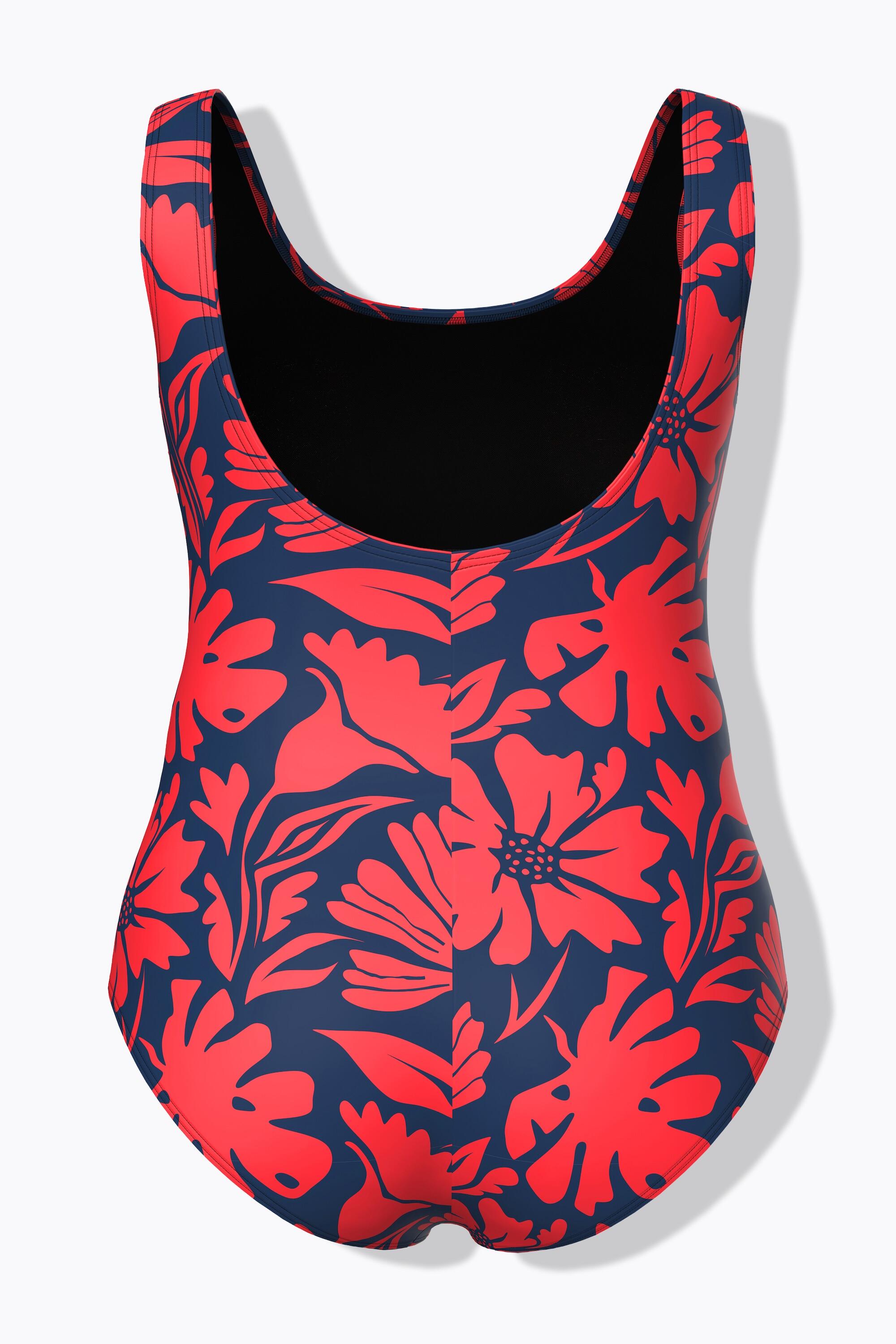 Femme Maillot de bain sans bonnets souples motif coraux décolleté rond 7/7