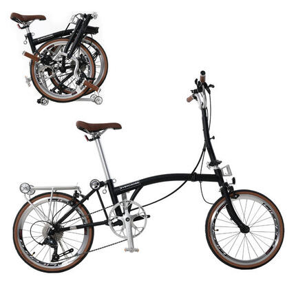 Vélo Pliant EM6 16“ - 9 Vitesses Shimano - Triple Pliage - Ultra-Compact 13kg