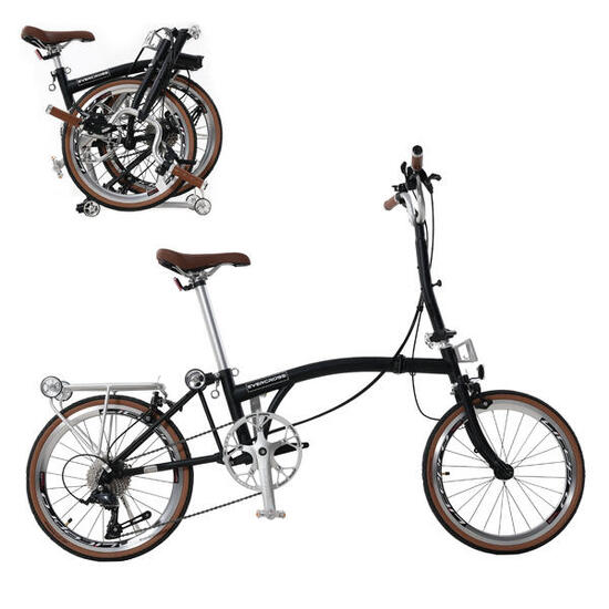 Vélo Pliant EM6 16“ - 9 Vitesses Shimano - Triple Pliage - Ultra-Compact 13kg