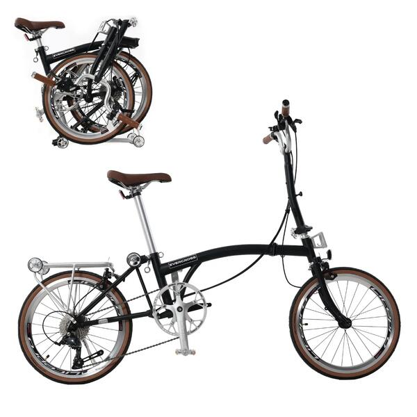 EVERCROSS Bicicleta Plegable EM6 16” - 9 Velocidades Shimano- Triple Plegado-Ultracompacta