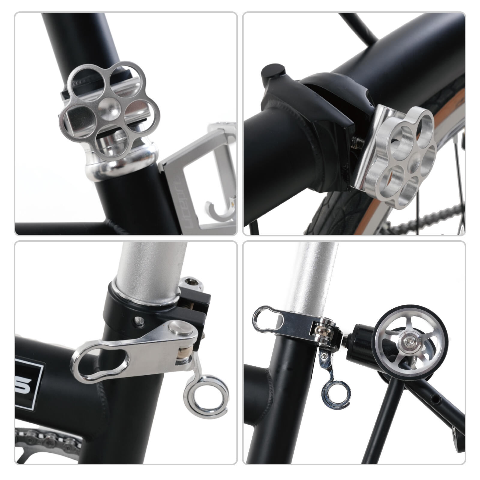 Vouwfiets EM6 16” - 9 Versnellingen Shimano- Drievoudig Vouwsysteem-Ultracompact 6/7