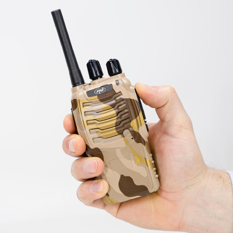 Statie radio portabila PMR R40 Camo, set cu 2 buc, 0.5W, 16 canale