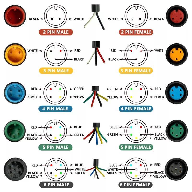 Conector waterproof 8mm 4 pin - 5M 4/4