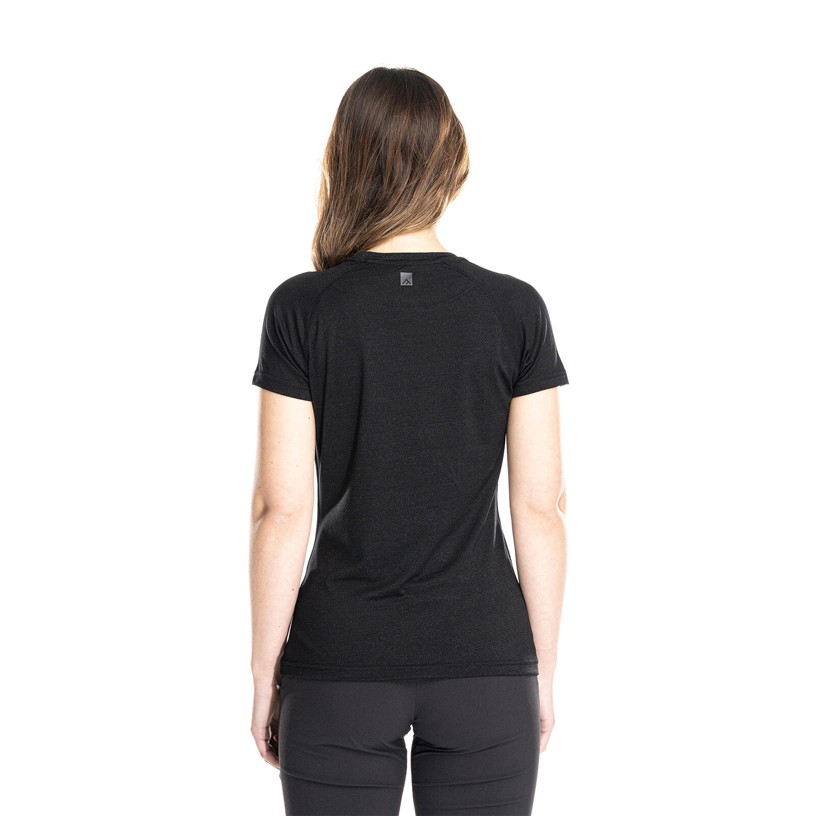 Nila Merino Baselayer Shirt Damen kurzarm Wandern - coalblack 5/7