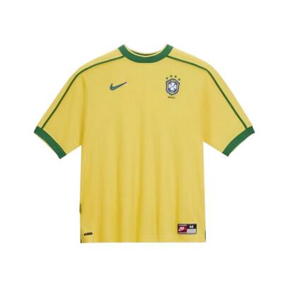 T-shirt brazil 1998 reissue corn yellow pine green football