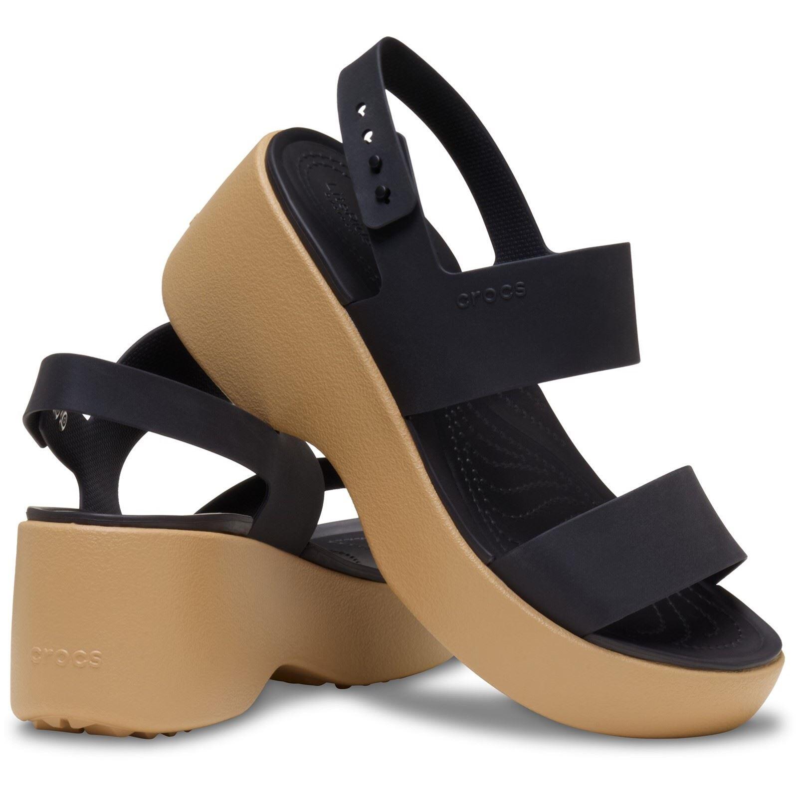 Crocs Brooklyn Sky EVA Women's Black/Cashew Sandals 3/6