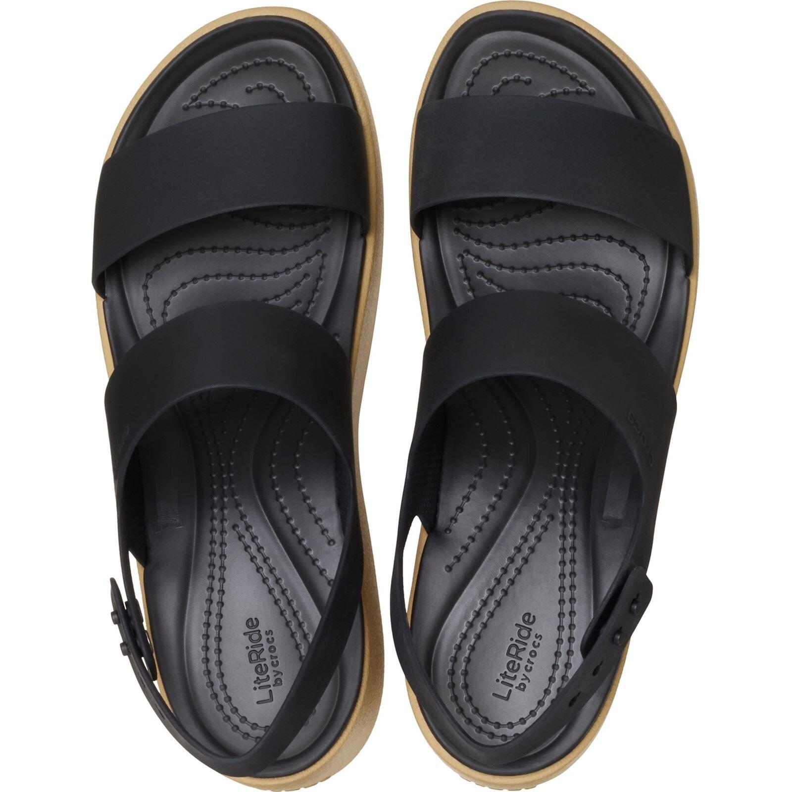 Crocs Brooklyn Sky EVA Women's Black/Cashew Sandals 5/6