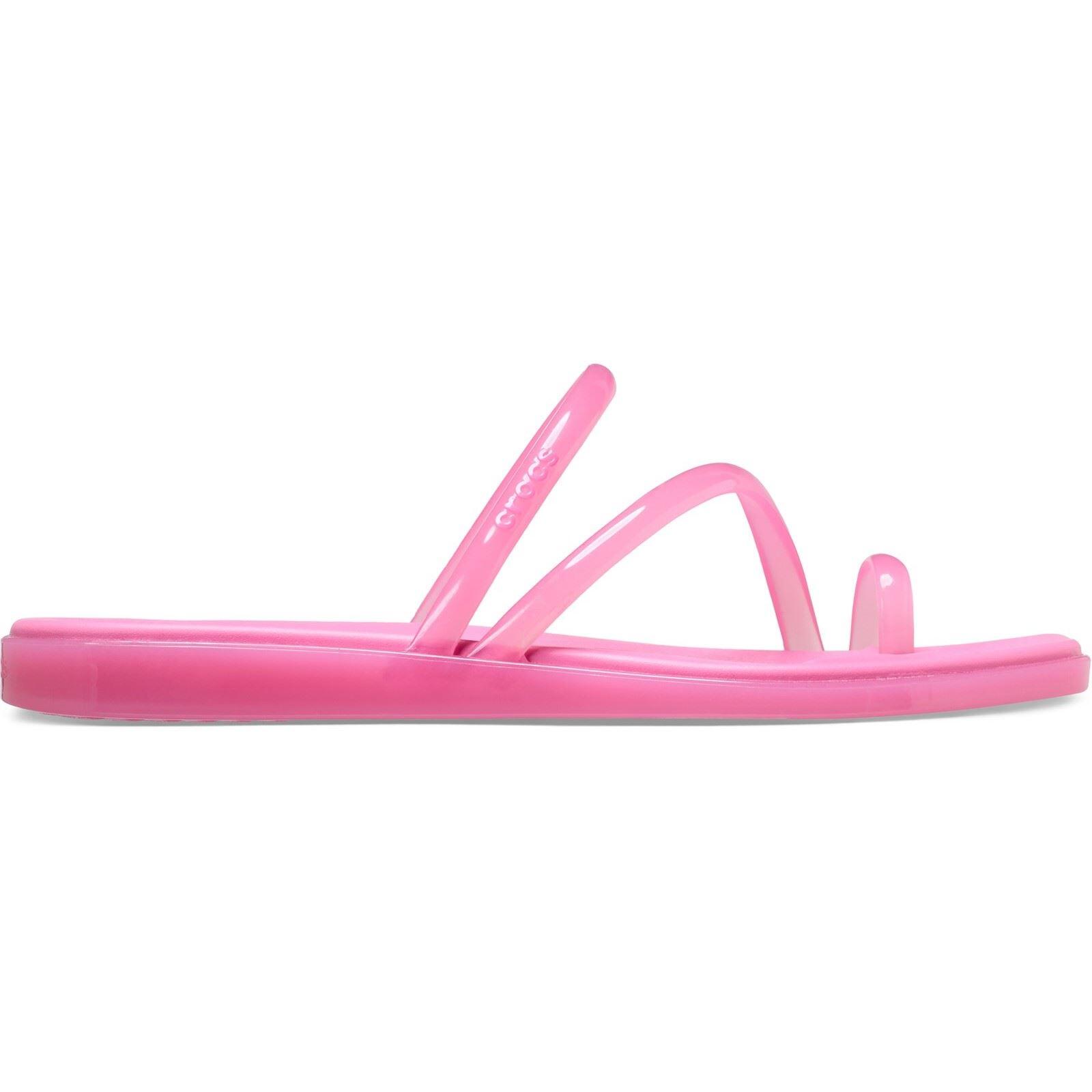 Crocs Miami Jely Toe Loop EVA Women's Pink Lemonade Sandals 6/6