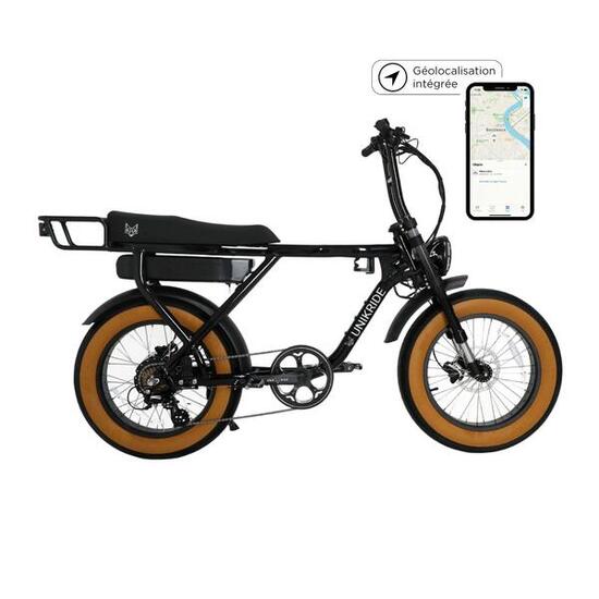 FATSTREET CLASSIC - VÉLO ÉLECTRIQUE BIPLACE CARGO CADRE FERMÉ 250 W - NOIR