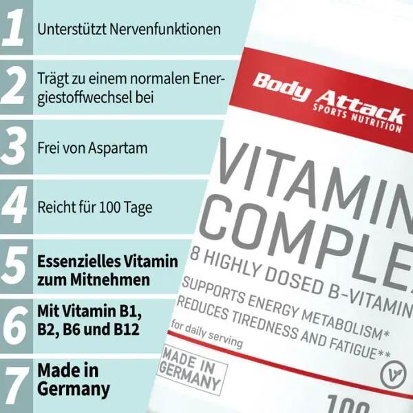 Body Attack Vitamin B-Complex 100 capsule 4/5