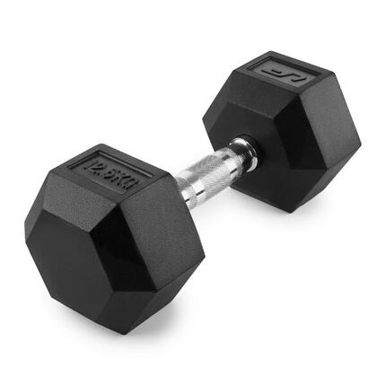Gummierte Gusseisenhantel HEX 10 kg UpForm