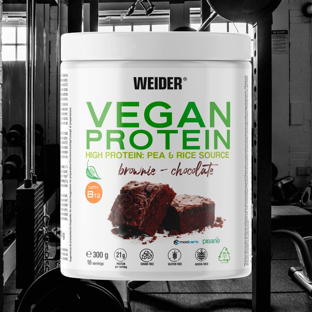 Weider Vegan Protein (300g) Brownie - Chocolate - Protéines 2/3