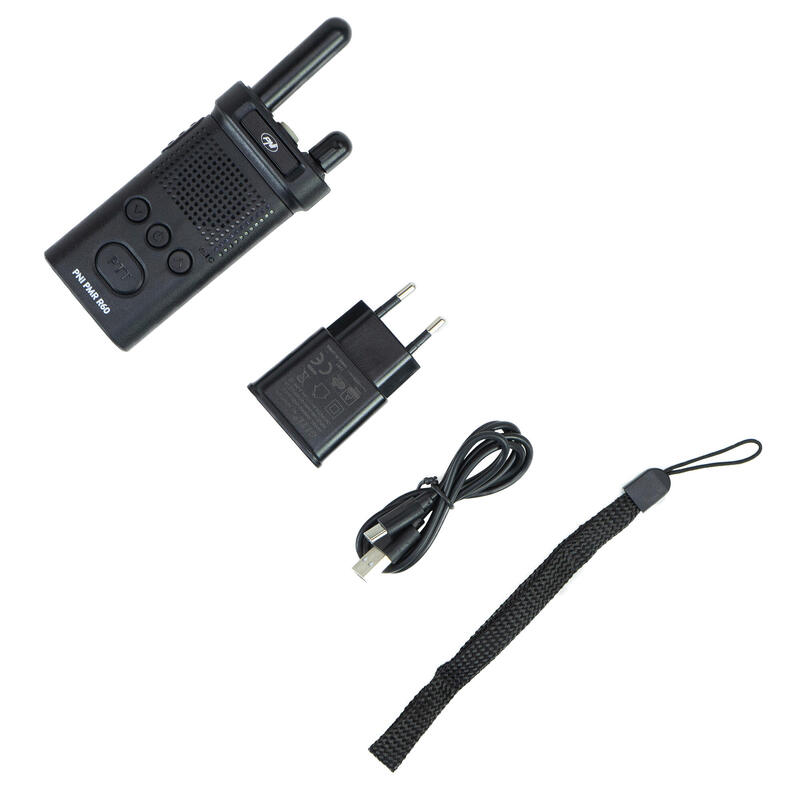 Statie radio portabila PMR R60 446MHz, 0.5W, 16 canale, acumulator 1200mAh