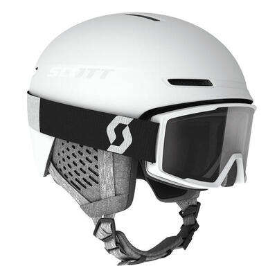 Scott track plus + factor pro skihelm met skibril set - wit