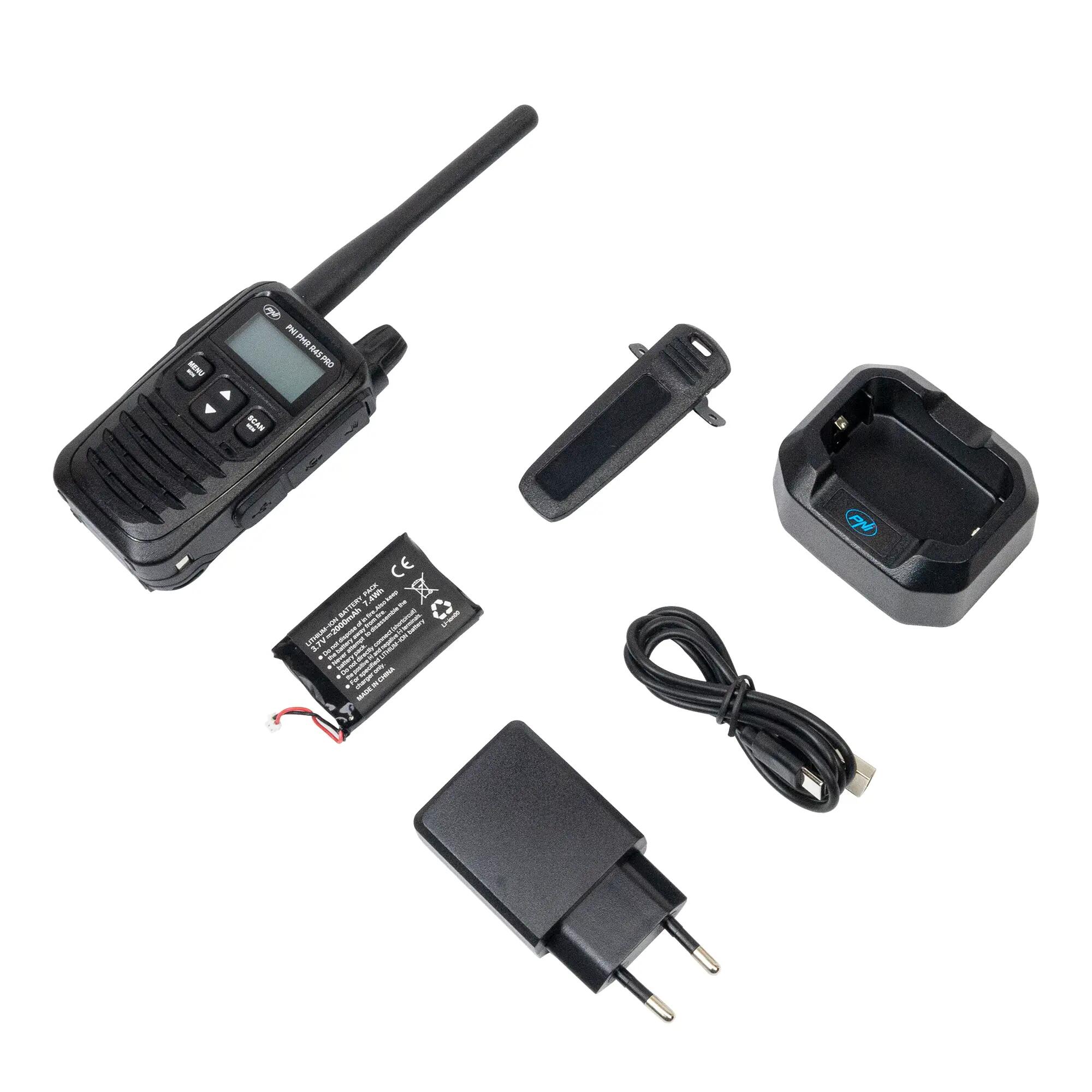 Statie radio portabila PMR R45 PRO 446MHz, 0.5W, 99 canale programabile 4/4