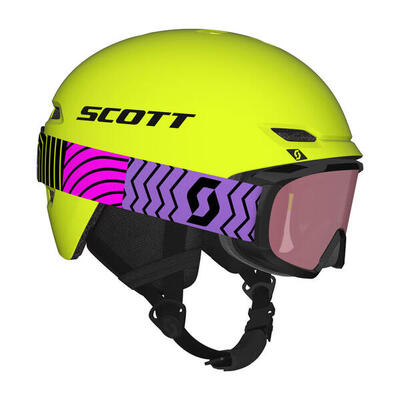 Scott keeper 2 + witty kinder skihelm + skibril set - geel