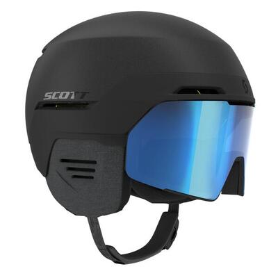 Scott blend plus ls skihelm met geïntegreerde skibril - zwart