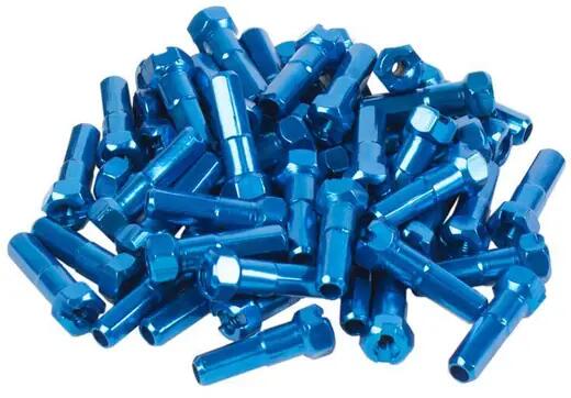 BMX Części GSport Taper Hex Nyple Zestaw - Anodized Blue 1/1