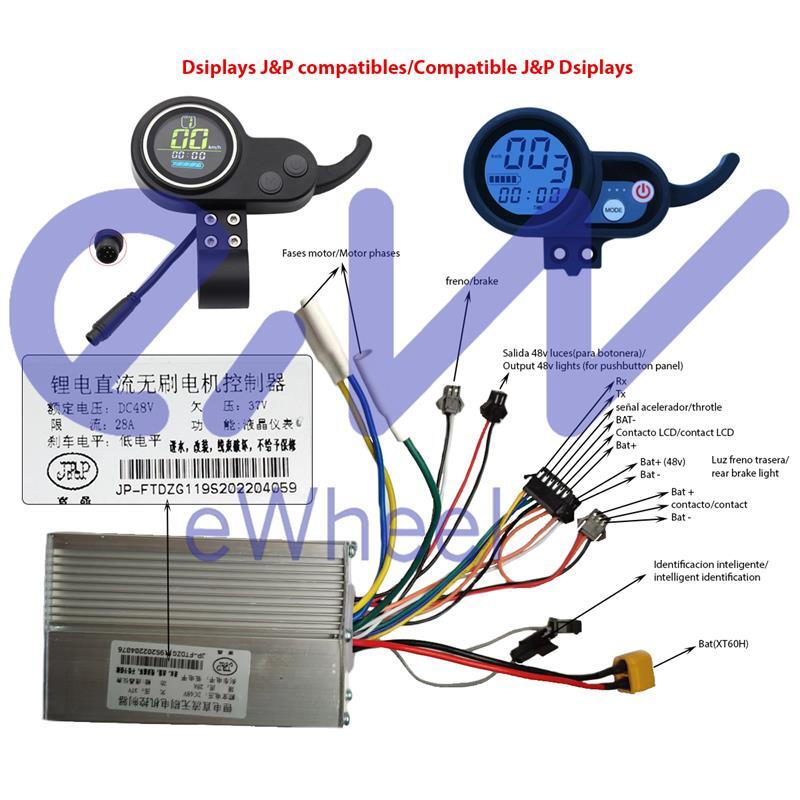 Controladora 48V 28A 1200W LCD JP [J&P] 4/5