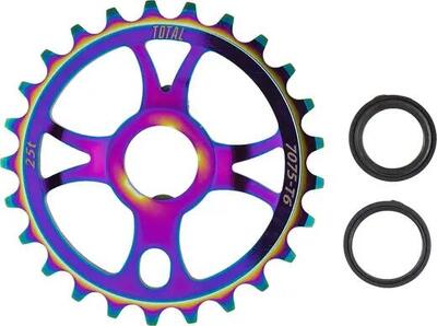 Total bmx rotary bmx tandwiel - rainbow - 25t