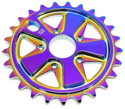 Tlc vintage 5-spoke bmx tandwiel - rainbow - 25t