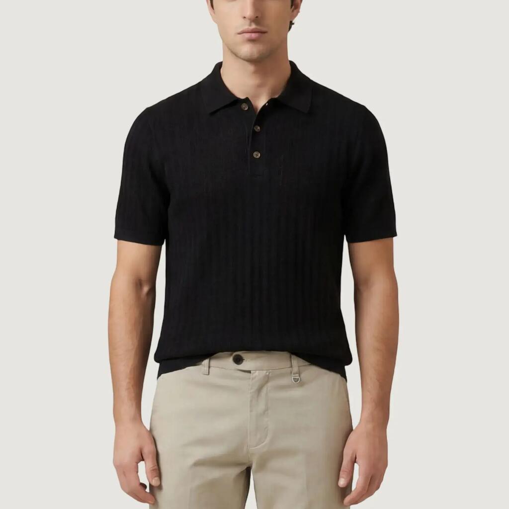 MEN'S short-sleeved polo shirt Onsmoon Reg 12 Ss Polo Knit Noos BLACK