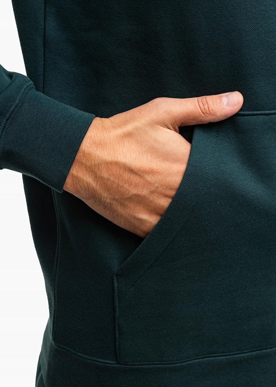 Bluza Męska Puma Z Kapturem Na Zamek Zielona Sportowa Ciepła 4/5