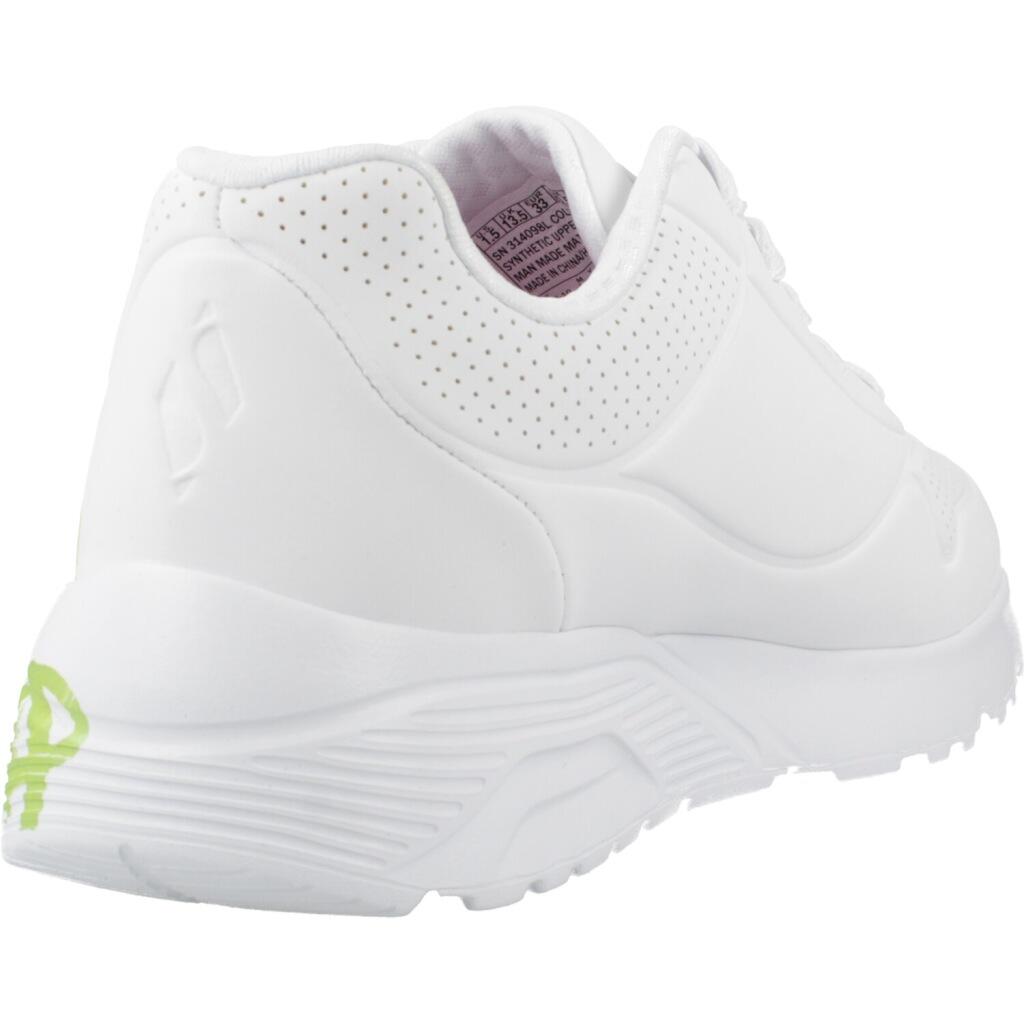 Tênis esportivos para meninas Skechers branco. 3/6