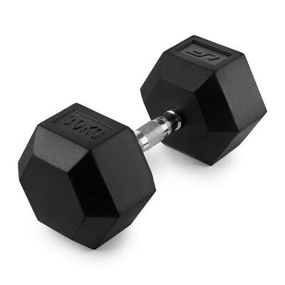 Gegummeerde gietijzeren halter hex 30 kg upform