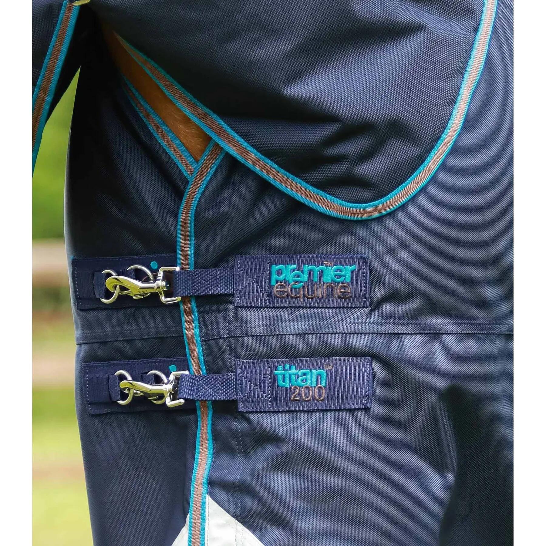 Couverture d'extérieur pour cheval avec couvre cou Premier Equine Titan 200 g 3/4