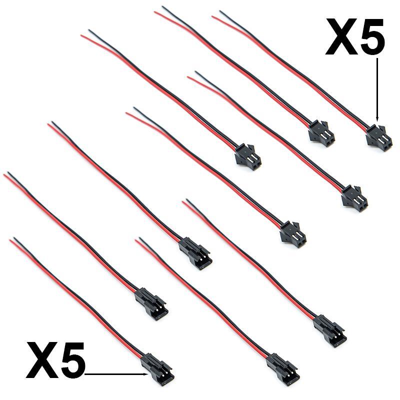 Conector SM 2 pin con cable 22 AWG - 5M/5H 2/4