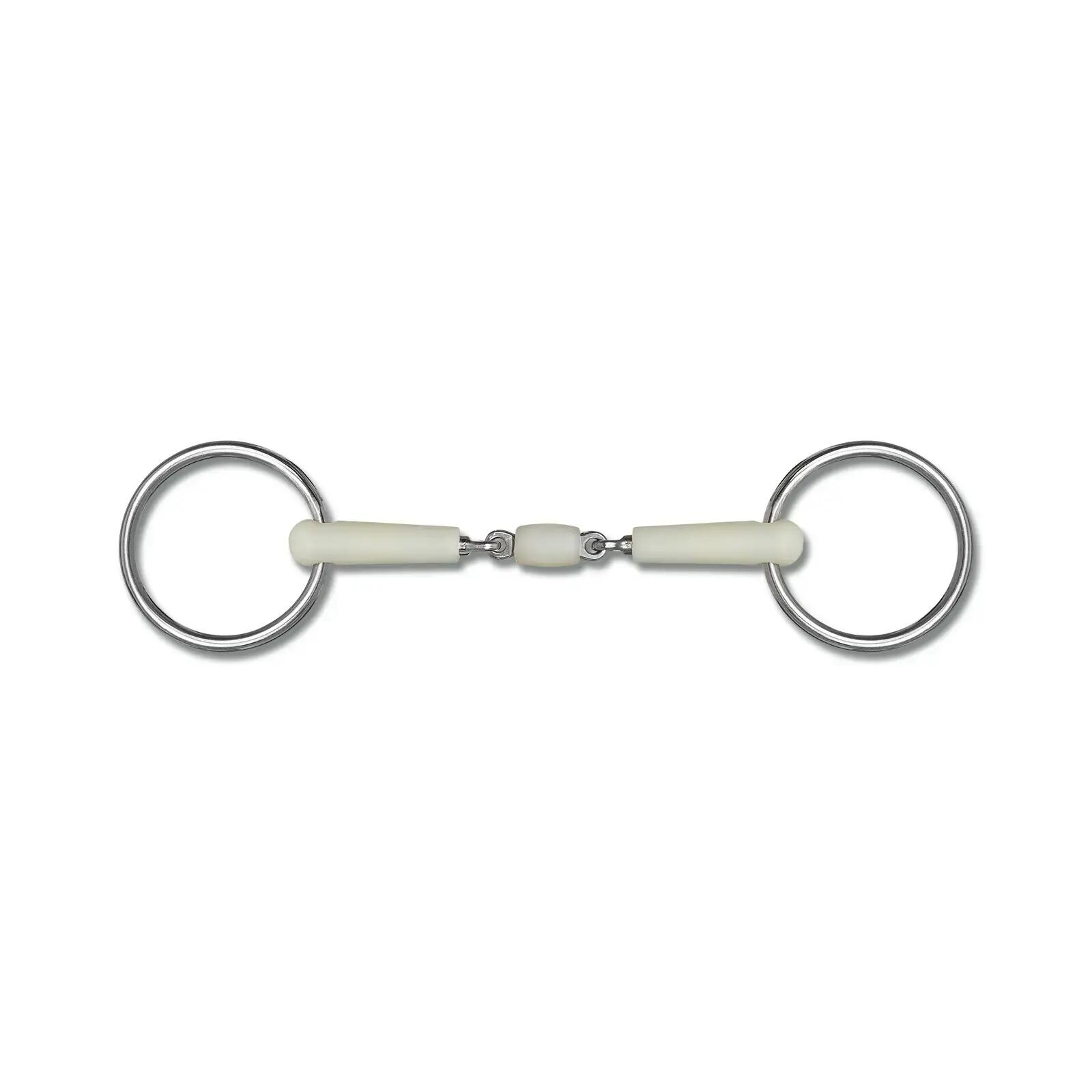 Dubbele scharen voor paard met roller Happy Mouth 1/2