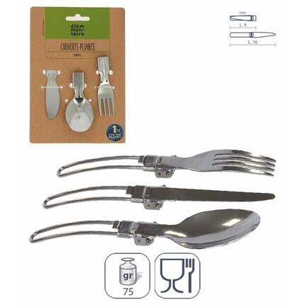 Couverts 3 pièces pliants Élémenterre Curves