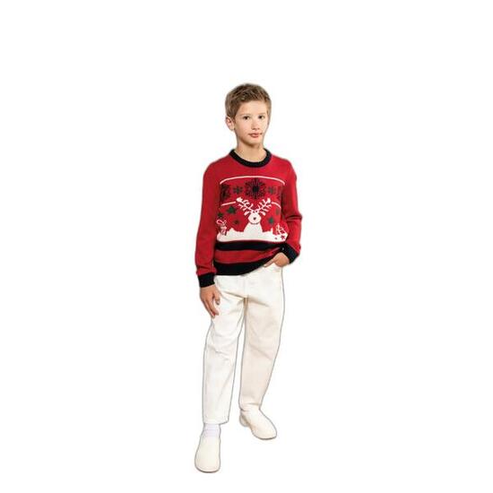 Pull col rond de Noël enfant Kariban