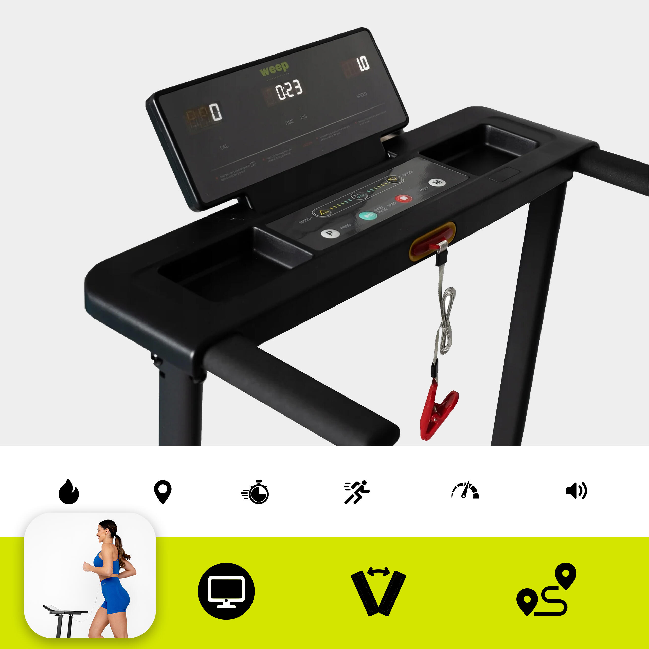 Bieżnia Elektryczna składana pod Łóżko Walking Pad Weep do 8km/h 7/7