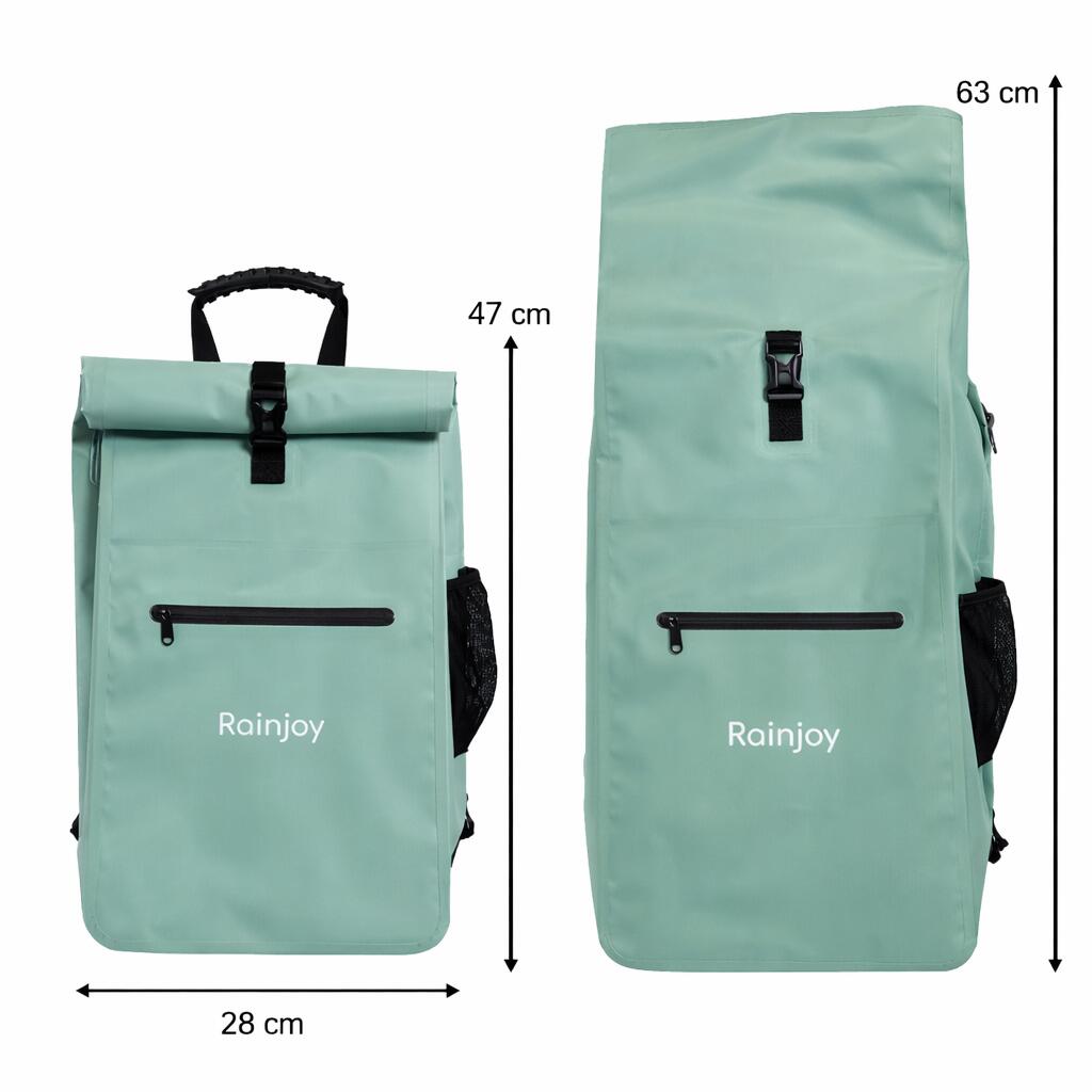 Mochila impermeável 3em1 25L para bicicleta adaptável alforje e bolsa de ombro 7/9