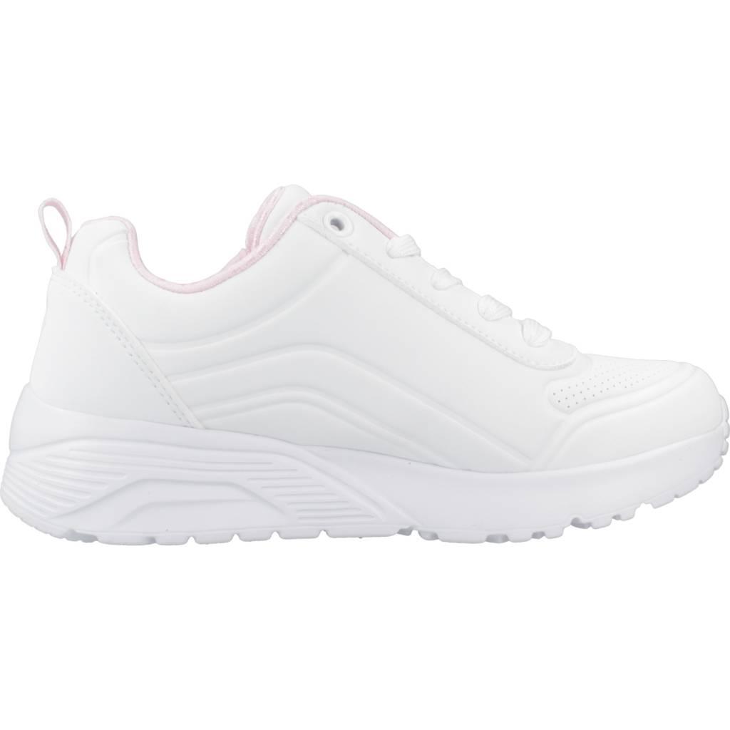 SKECHERS Enfants UNO LITE EASY ZIP Sneakers Rose Blanc 4/7