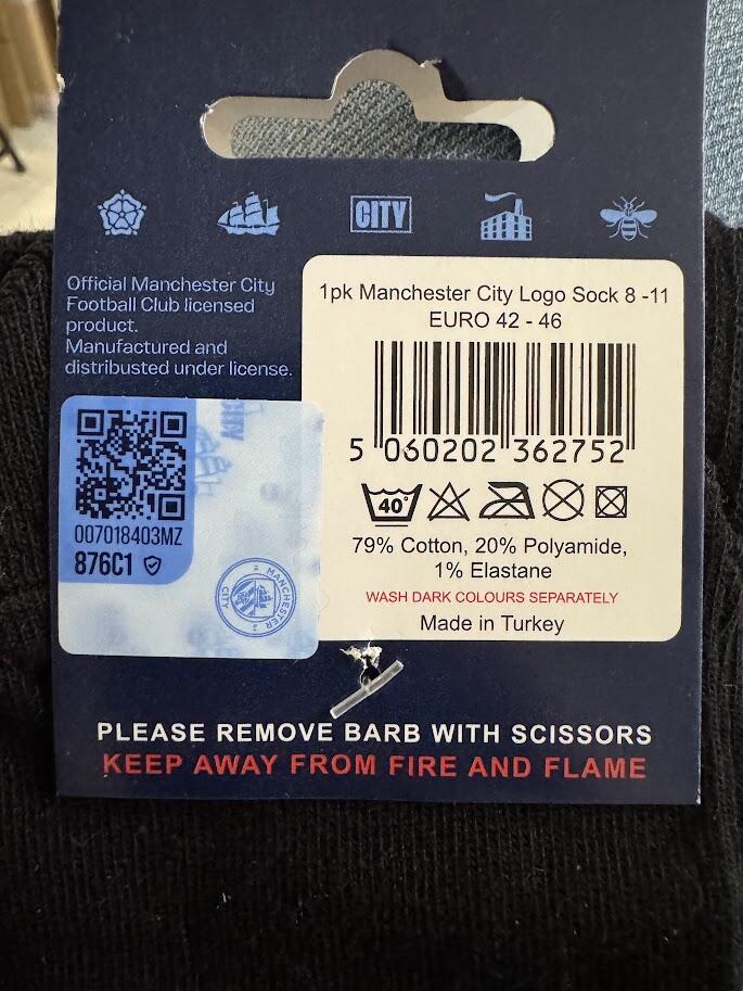 Skarpetki Manchester City - oficjalne licencjonowane 2/2