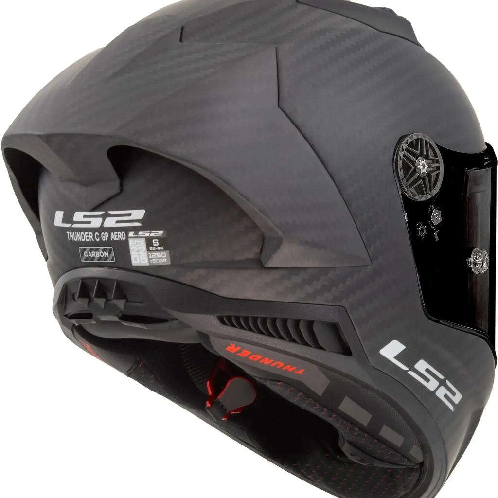 LS2 FF805 Thunder Carbon GP Aero full-face helmet, Matt Carbon, Size L