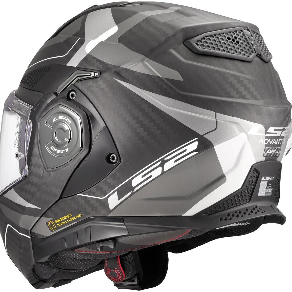 LS2 FF901 Advant X Carbon modular helmet XS black-silver