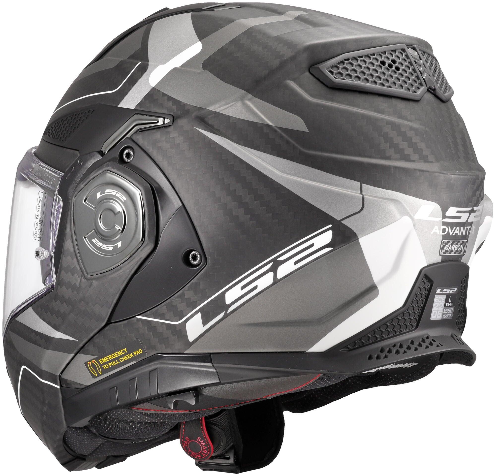LS2 FF901 Advant X Carbon K6 kask modułowy - S - czarny