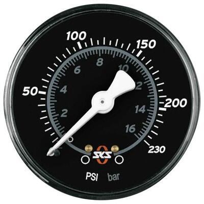 Manometro per pompa SKS 63 mm 230 psi nero