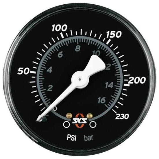 Manometro per pompa SKS 63 mm 230 psi nero