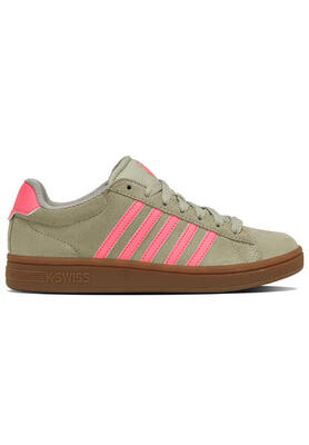 K-swiss court tiebrk ii sde dames-sneakers, green granite met pink