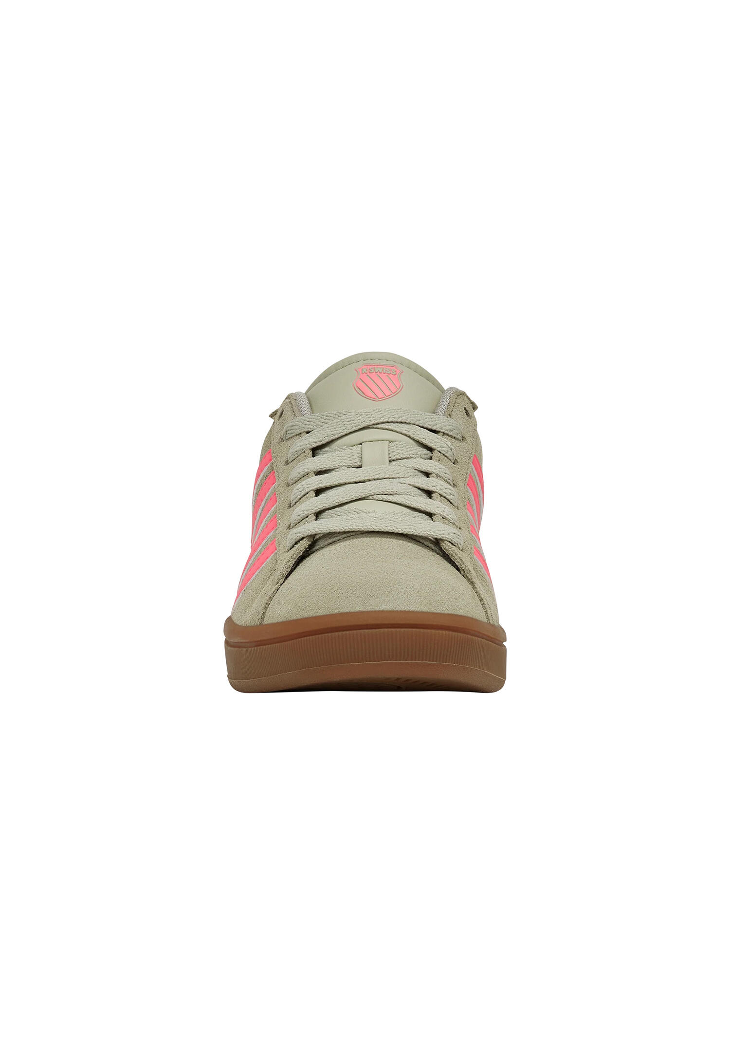 Zapatillas K-SWISS COURT TIEBRK II SDE mujer, Green Granite con rosa 3/6